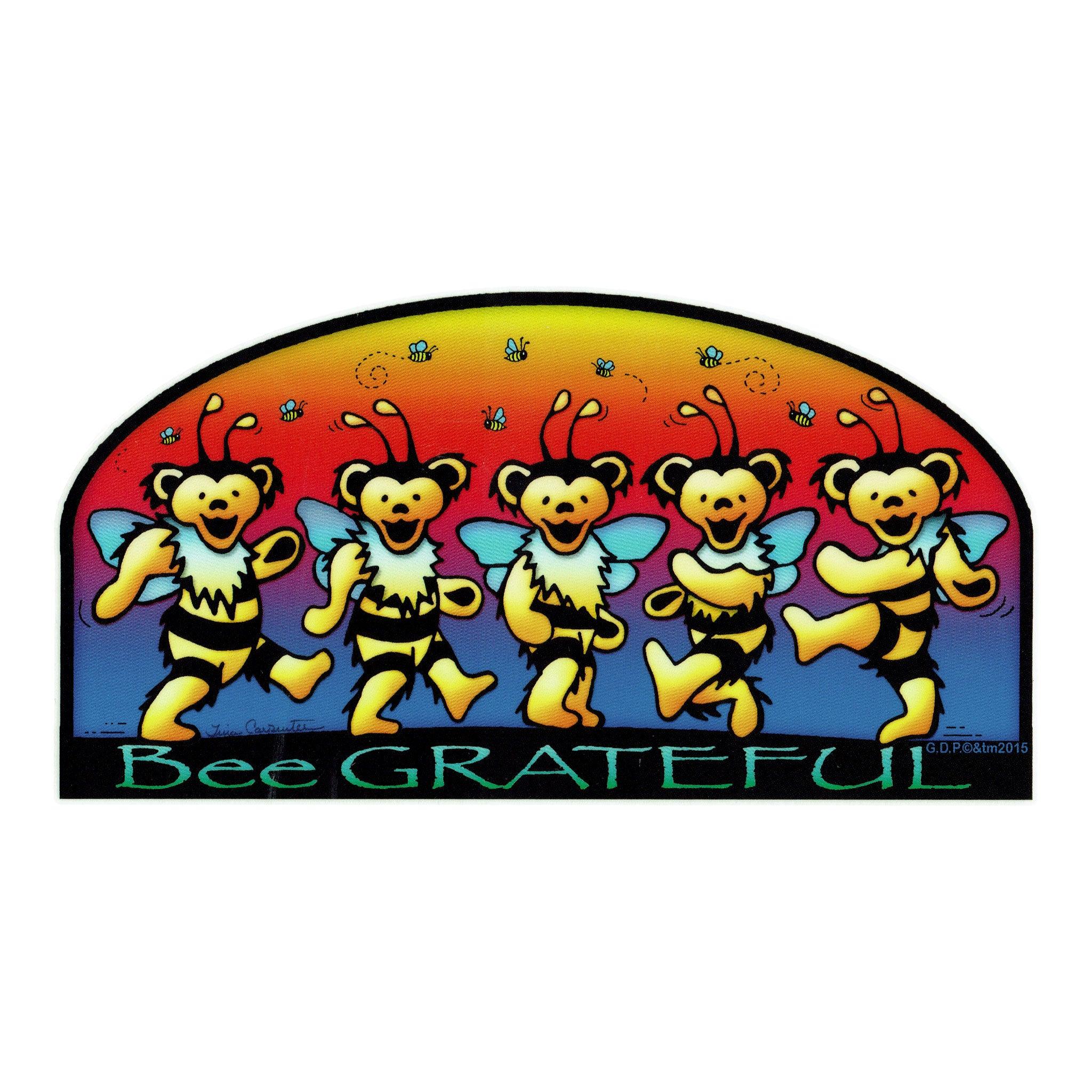 Grateful Dead Bee Grateful Window Sticker – Hippie Shop