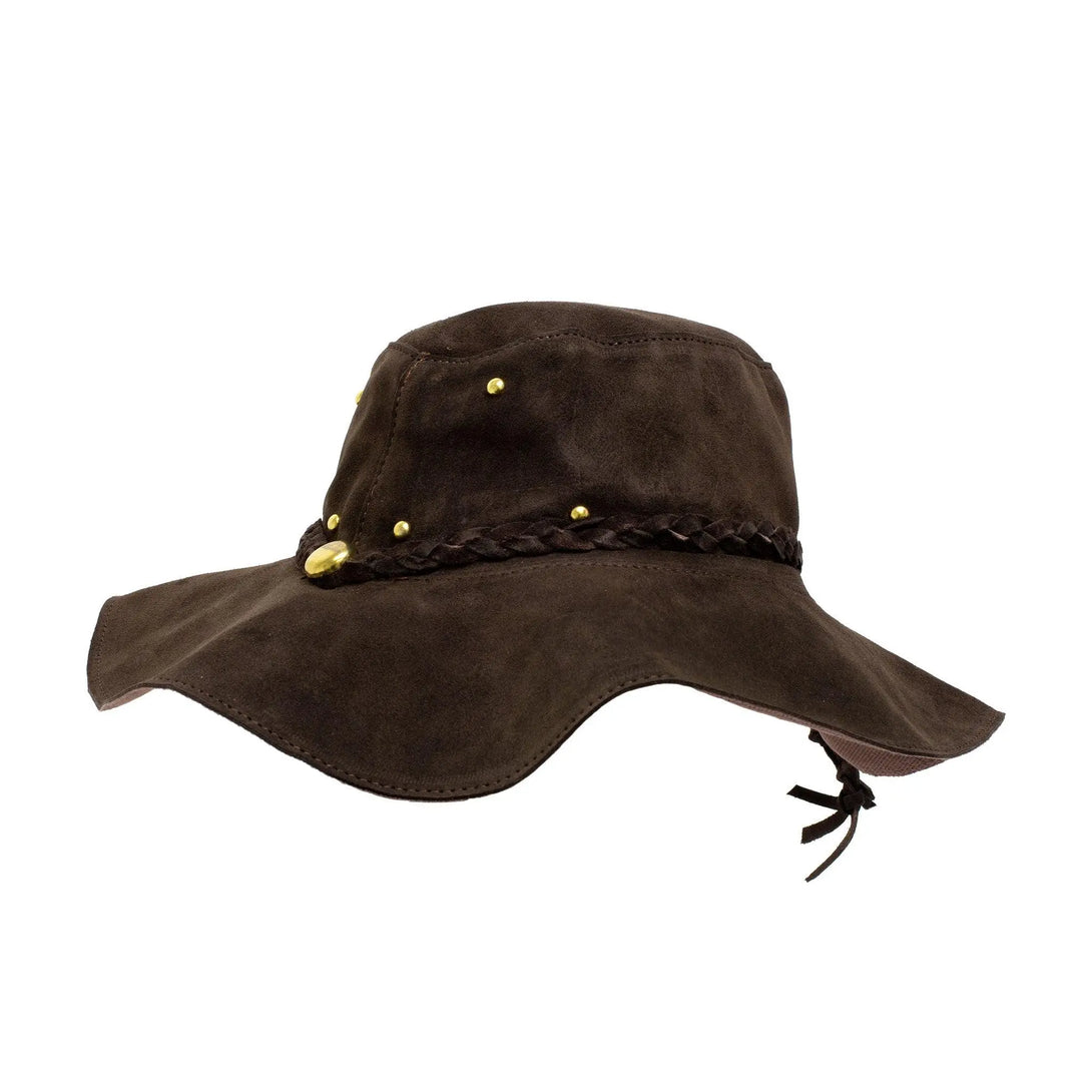 Brown Leather Floppy Hat – Hippie Shop display picture 1