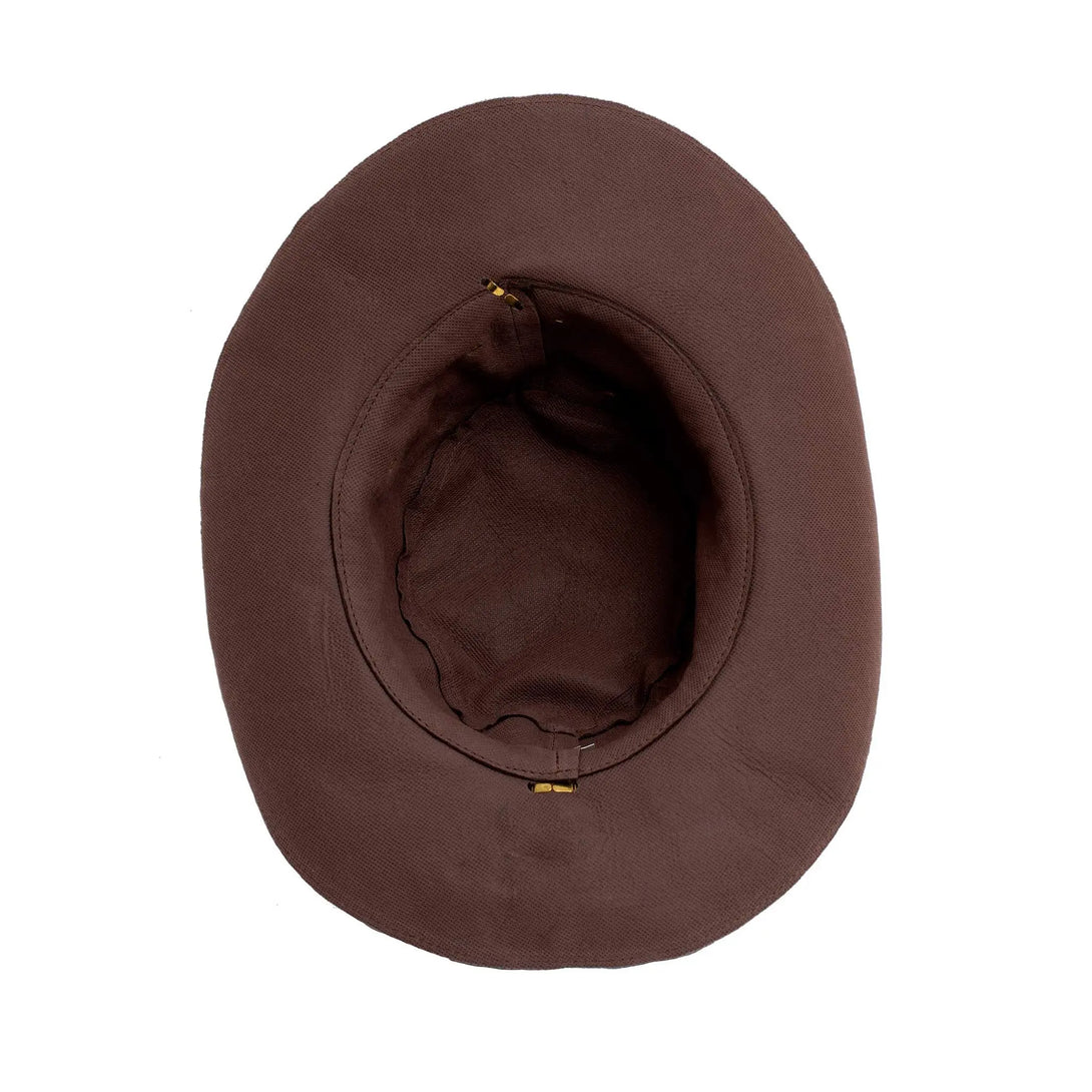 Brown Leather Floppy Hat – Hippie Shop display picture 3