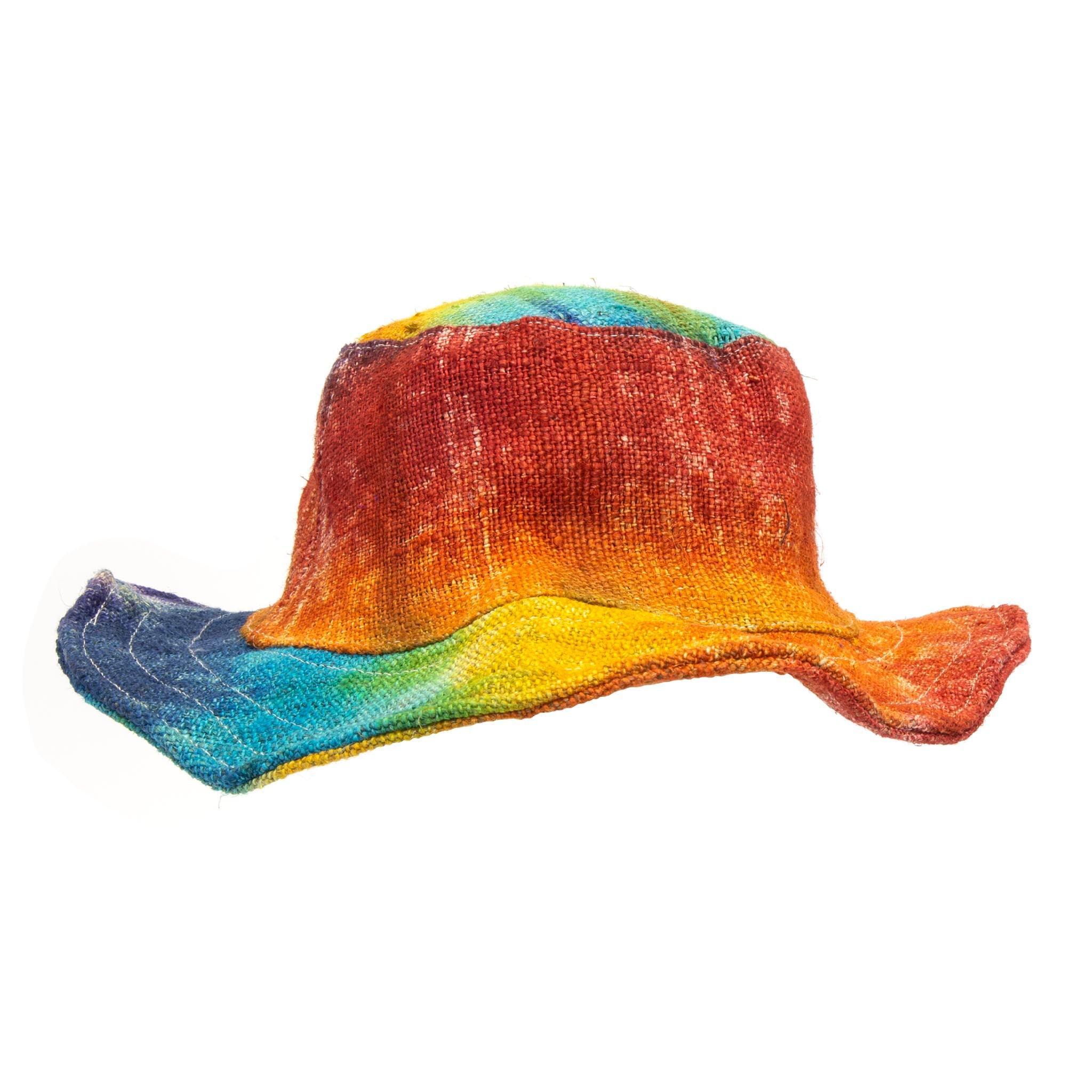 Rainbow Tie Dye Hemp Hat | Hippie Shop