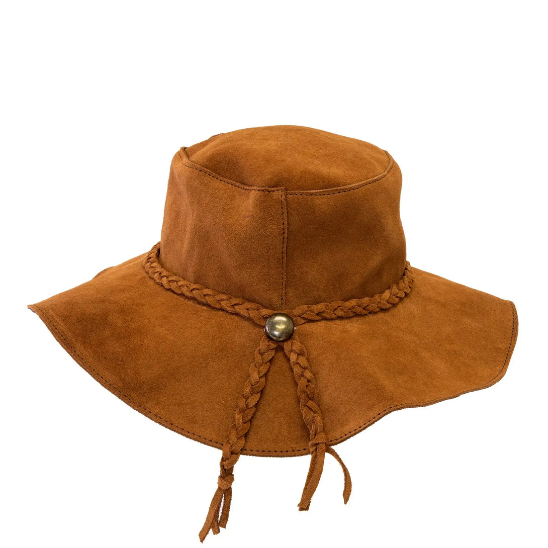 Suede Leather Floppy Hat – Hippie Shop display picture 3