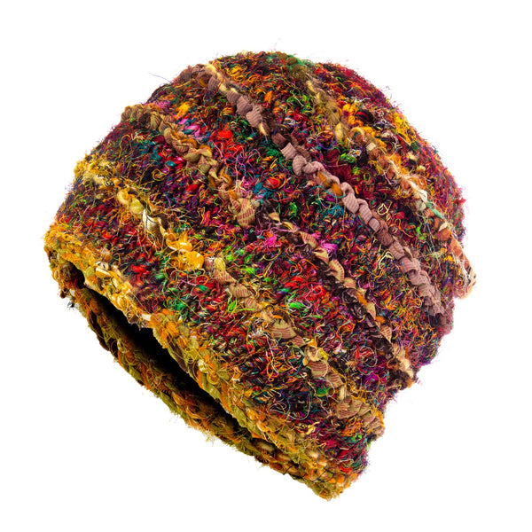 Sierra Stripe Recycled Silk Knit Hat