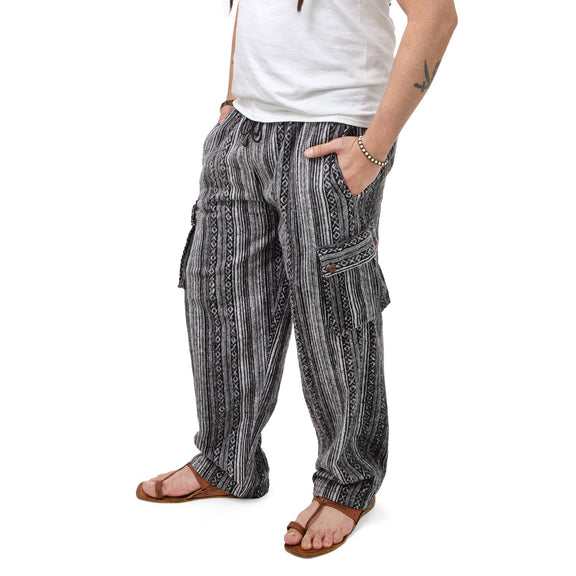 Woven Cotton Cargo Pants – Hippie Shop