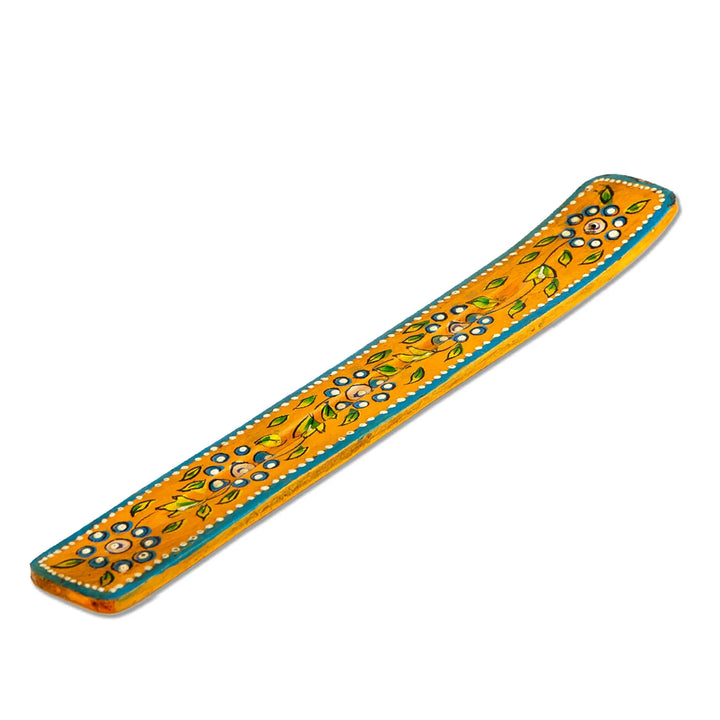 Happy Day Hand Painted Wooden Incense Burner