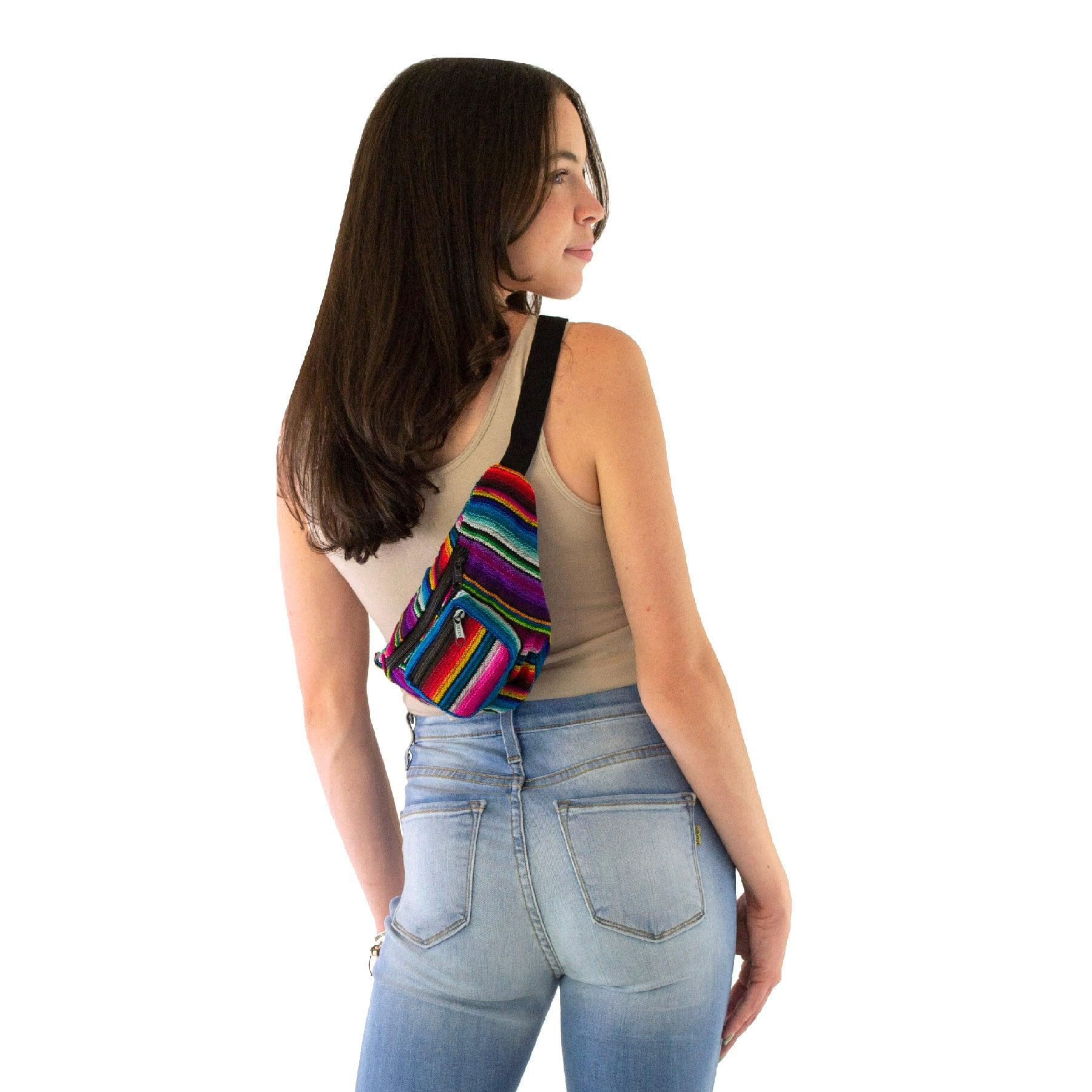 Kayhoma Boho Fanny Pack Stripe Festival Bum Bags Travel Waist Bag