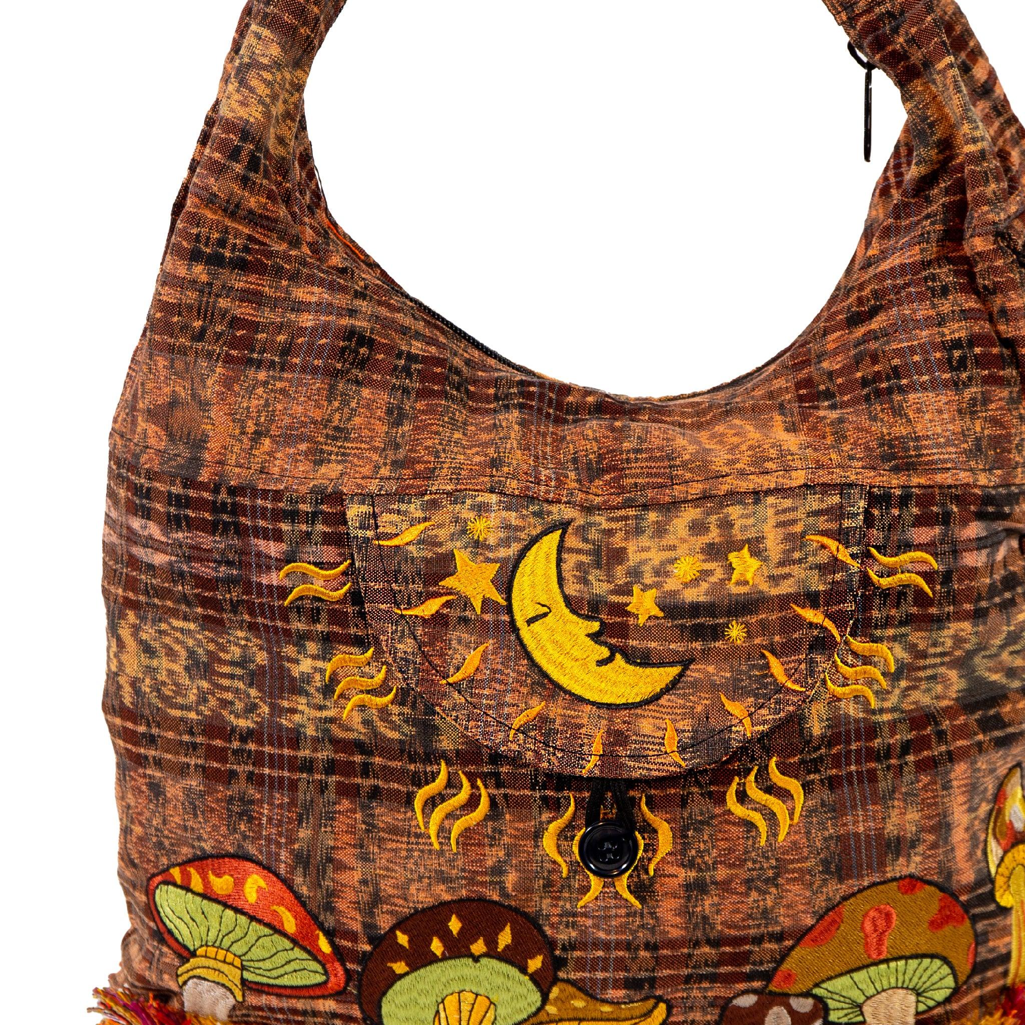 Wicked Dragon Clothing - Funky mushroom hippie shoulder bag