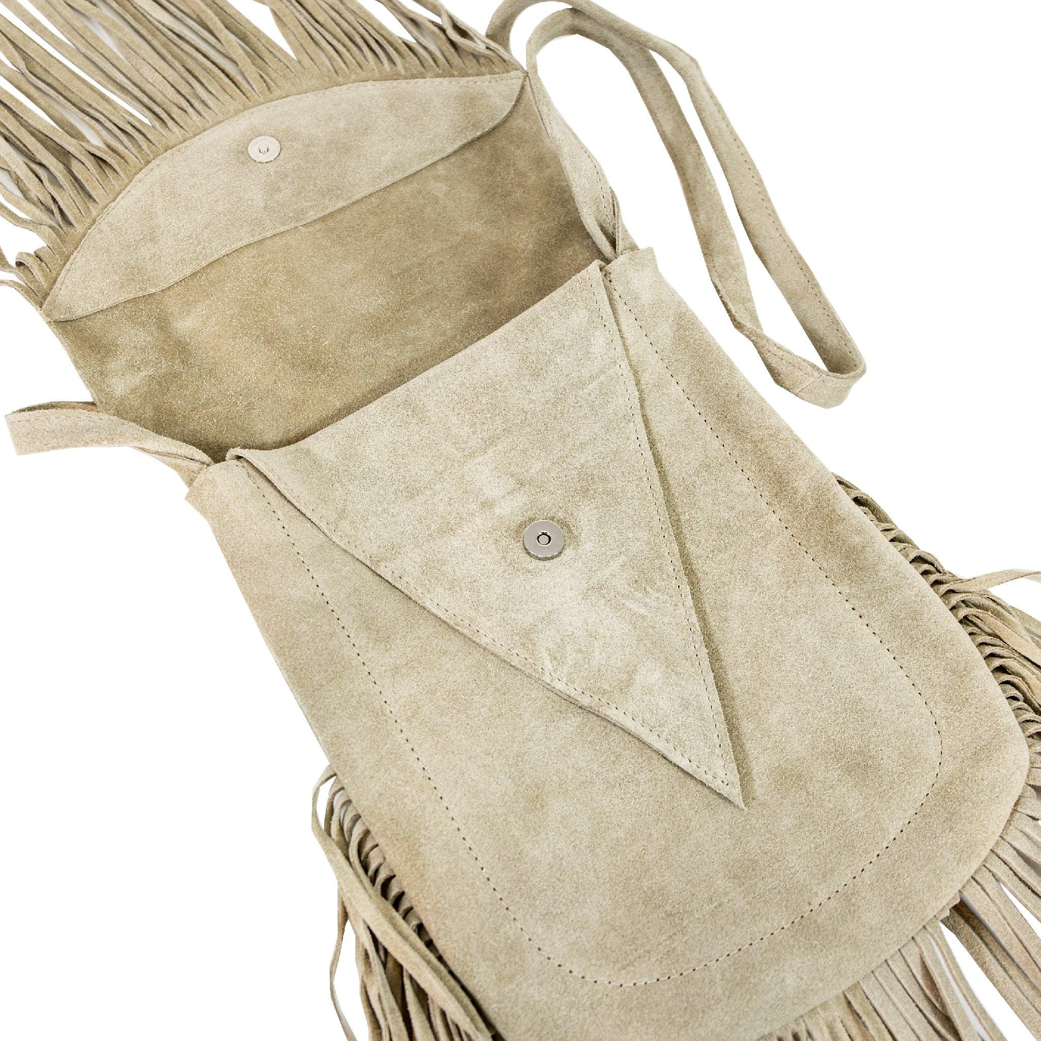 Fringe Leather Shoulder Bag