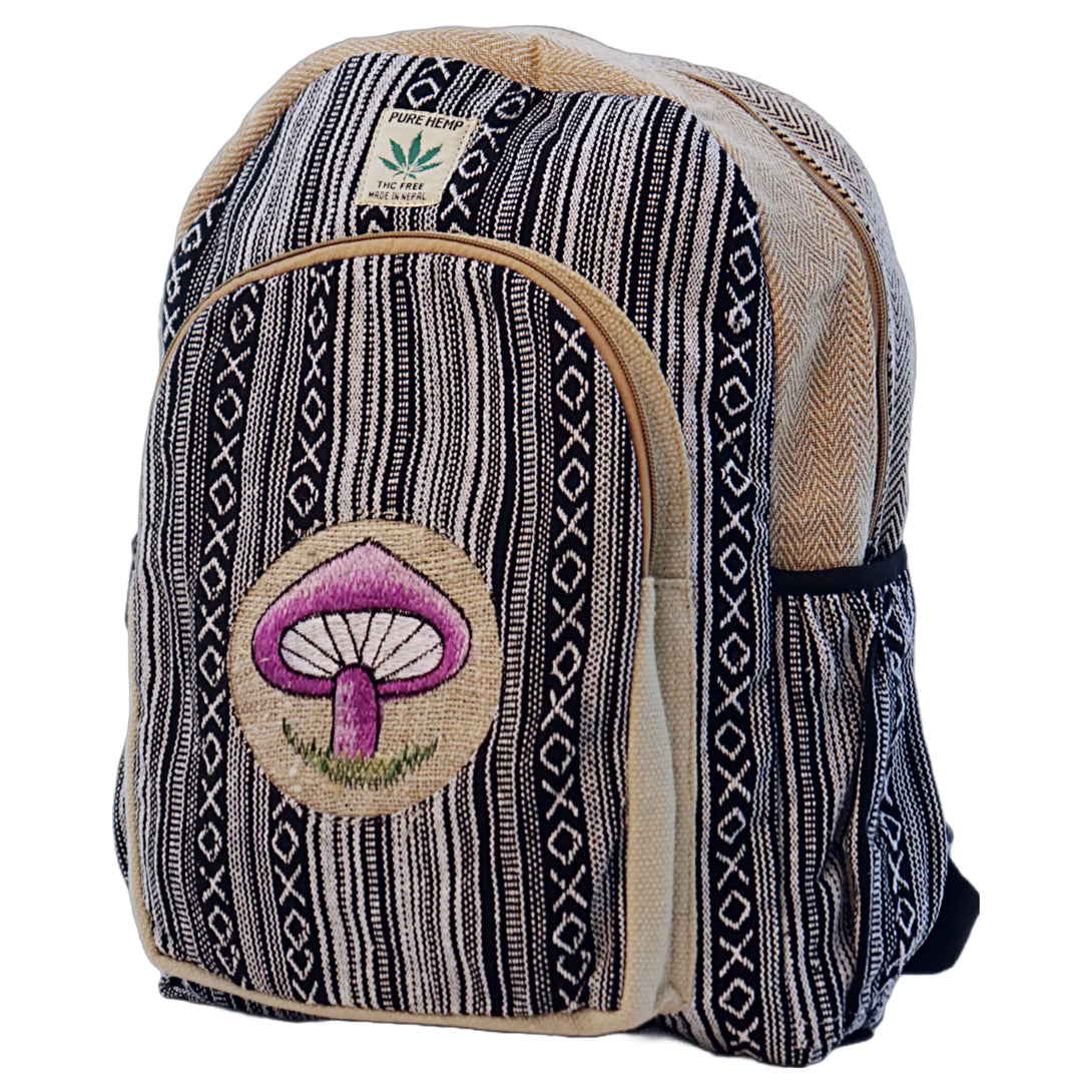 Hemp Mushroom Embroidered Baja Backpack – Hippie Shop